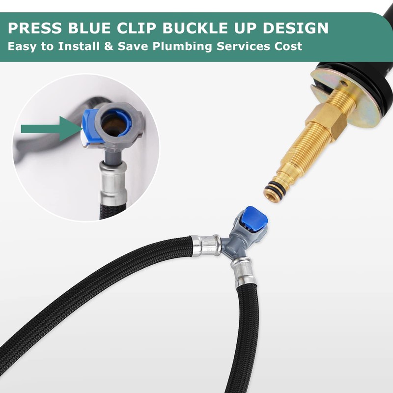 Replacement Quick Connect Hose Hot & Cold Water Mixer Line