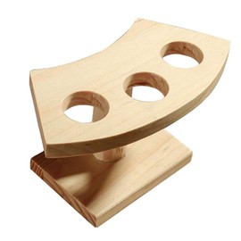 HomeDecTime Natural Wood Ice Cream Cone/Sushi Hand roll Stand Holder 3 Hole