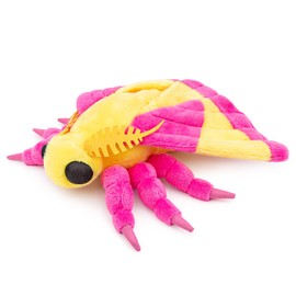 FRANKIEZHOU Realistic Rosy Maple Moth Plush Animal - Rose Color 15 Inch,Maple Leaf Moth Plush Toy, Soft Moth Stuffed Toy, Girls Toy, for Kids, Baby Gift,Home Decor, Cuddle Toy