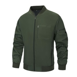 LBL Leading the Better Life Men's Lightweight Jacket Fashion Stylish Windbreaker Jackets for Men Green L