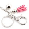 Flamingo Keychain, Elegant Pink Crystal Keychain Charm Pendant Gift Key