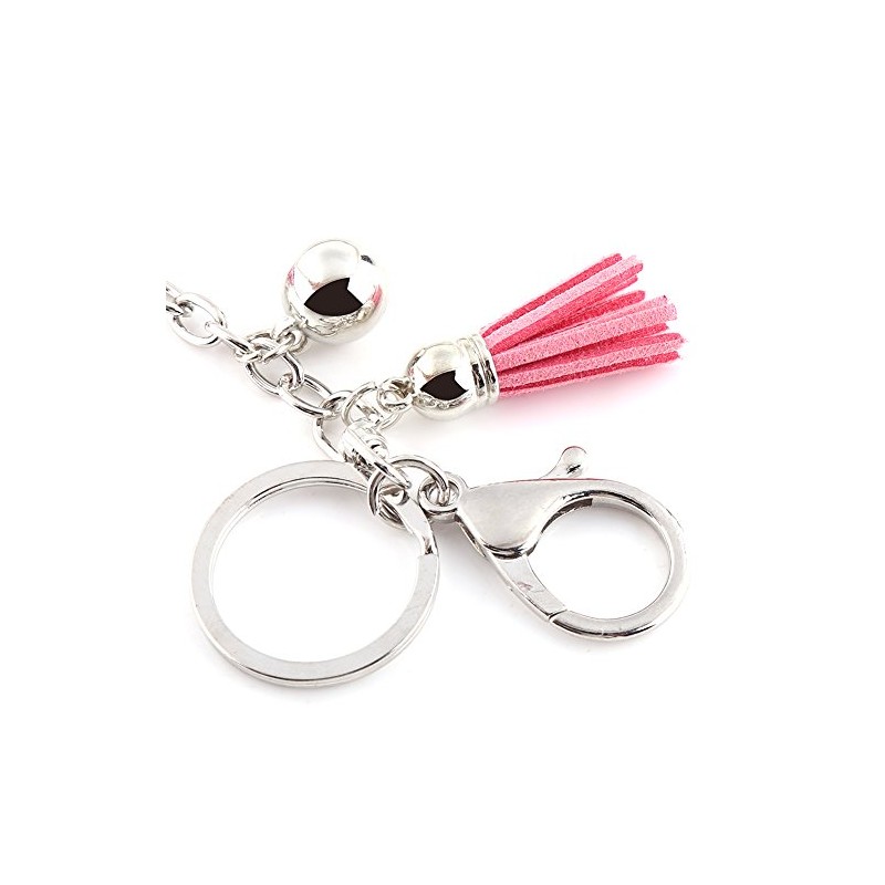 Flamingo Keychain, Elegant Pink Crystal Keychain Charm Pendant Gift Key