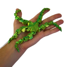 Large Starfish Fidget Toy - Metallic Colour-Changing, Articulated Joints for Adults, 14+ Teenagers. Relieves Anxiety, ADHD, Autism (Emerald)