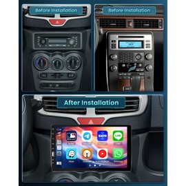 AM Radio Hikity Single Din Car Stereo with Apple Carplay Android Auto Car Radio 9 Inch Touchscreen Bluetooth Car Audio Receiver with Backup Camera, AM FM Radio, Mirror Link