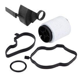 Yosoo Crankcase Oil Vent Filter with Rubber Gaskets 11127793164 for E46 E39 E40 E60 E61 E90 E91 E92 E93 Black Plastic Plain Auto Oil Filter