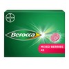 Berocca Vitamin C Effervescent Tablets, with Magnesium, Vitamin B12 and Vitamin B Complex, Mixed Berries Flavour, 1 Pack of 45 Tablets - 6 Weeks Supply