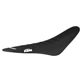 Enjoy Mfg 2011-2015 KTM SX-SXF 125 250 350 450 SEAT COVER ALL BLACK / BLACK RIBS  #47 LOGO