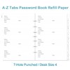 Password Book Refills - A-Z Password Notebook Refill Paper with