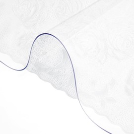 Happybuy 36 x 60 Inch Plastic Table Cover. 1.5 mm Thick Clear Table Protector. Rectangle Clear Desk Mat. Waterproof & Easy to Clean. Ideal for Office, Dresser, Night Stand.