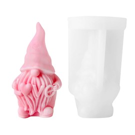 Valentine's Day Candle Mold for Candle Making, 3D Silicone Mold for Resin Casting DIY Plaster Polymer Clay Home Decoration (Gnome)