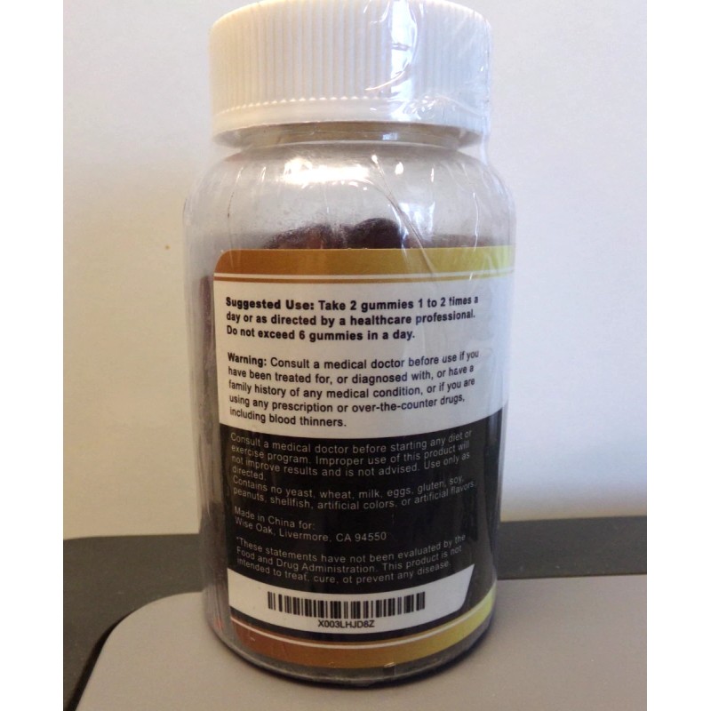 Wise Oak Pure Himalayan Shilajit Gummies w/Chaga&Ashwag