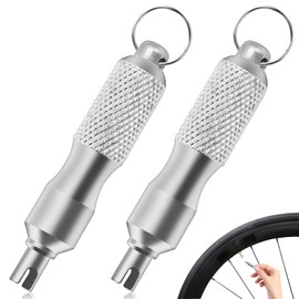 HINGTAI 2Pcs Car Valve Stem Removal Tool,Portable Valve Core Removal Tool Tire Stainless Steel Valve Stem Tool,Install Disassembly Accessories for Motorcycle Bicycle Auto Car Truck Tire