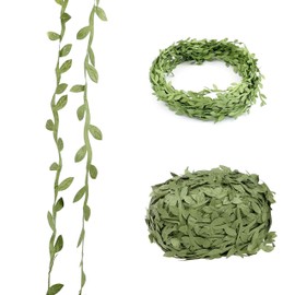 Kare & Kind Artificial Vine - 80 Meters (262 Ft.) - Green Faux Hanging Plant Leaves - for Home, Office, Party, Wedding and Christmas Decoration - DIY, Arts, Crafts - Wall Decor, Ribbon