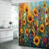 YNFUQANLN Sunflower Shower Curtain Rustic Farmhouse Flower Wildflowers Rustic Plants