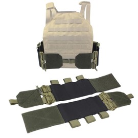 Zamudam Elastic Tactical Vest Cummerbund Quick Release Mounting Strap for Vest JPC/CPC/LBT/LBX/FCPC with Magazine Pouches Green