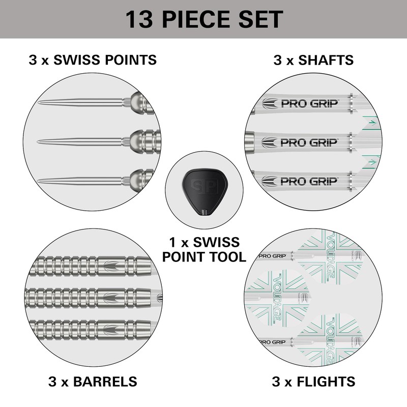 TARGET Darts Rob Cross Generation 1 Steel Tip Darts, 90%