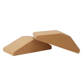 Laroal 2pcs Cork Squat Wedge Blocks Yoga Blocks Non-Slip Cork Incline Mobilization Wedges For Stretching Muscles And Fascia Squats And Deadlifts