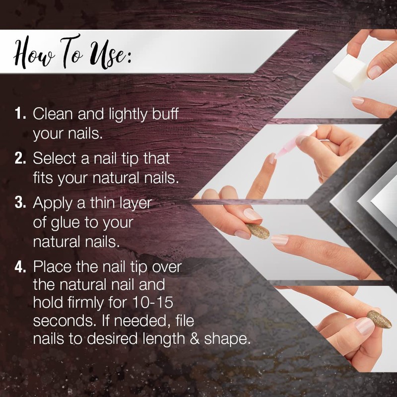 Ardell Nail Addict Premium Press On Nails – Pink Marble