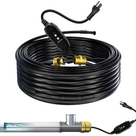 TOPDURE in Pipe Heating Cable Prevents Pipes from Freezing, Internal Self-regulating Heat Trace Cable for Safe Drinking Water, 120V 30FT