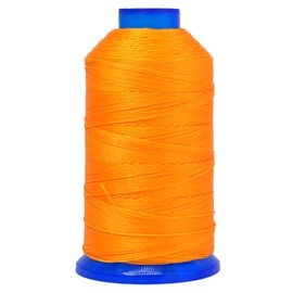Selric [600Yards / 26 Colors Available] Tex 270 Bonded Nylon Thread for Leather Sewing 840D/3 T270#277 Heavy Duty Upholstery thread for Leather and Other Heavy Fabric（Orange）