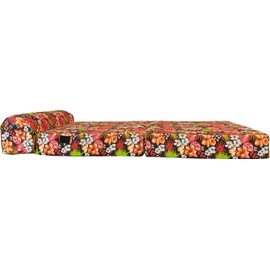 Danfuton Red Tropical Flowers Sleeper Chair Folding Foam Bed Mattress 6 x 36 x 70