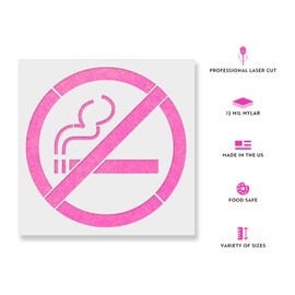 No Smoking Stencil - No Smoking Sticker, Professional Sign Creation with Sign Stencils
