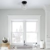 DSMJFU Black Semi Flush Mount Ceiling Light, Small Hallway Light