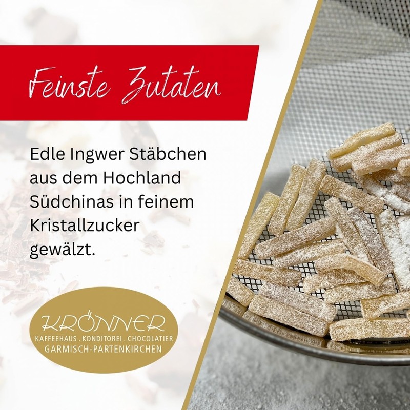 Krönner Ginger Sticks Crystallized 125 g - Handmade, Candied Ginger
