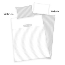 Herding I Love You Organic Bedding Set, GOTS Certified, Reversible Motif, Pillowcase 40 x 60 cm with Envelope Closure, Duvet Cover 100 x 135 cm with Smooth Zip, Cotton/Renforcé