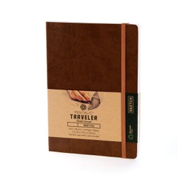 Pentalic 6" x 8" Pocket Sketchbook Traveler Journal, 160 Pages, Metallic Copper