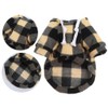 Plaid Dog Hoodie for Small Medium Large Dogs with Zipper