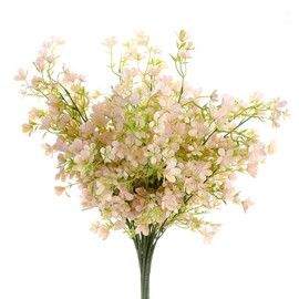 Forget-Me-Not Artificial Flowers Faux Bouquet 29" Long Stems for Tall Vase, DIY Crafts Home Decoration, Bulk 5pcs - Color: Soft Pink