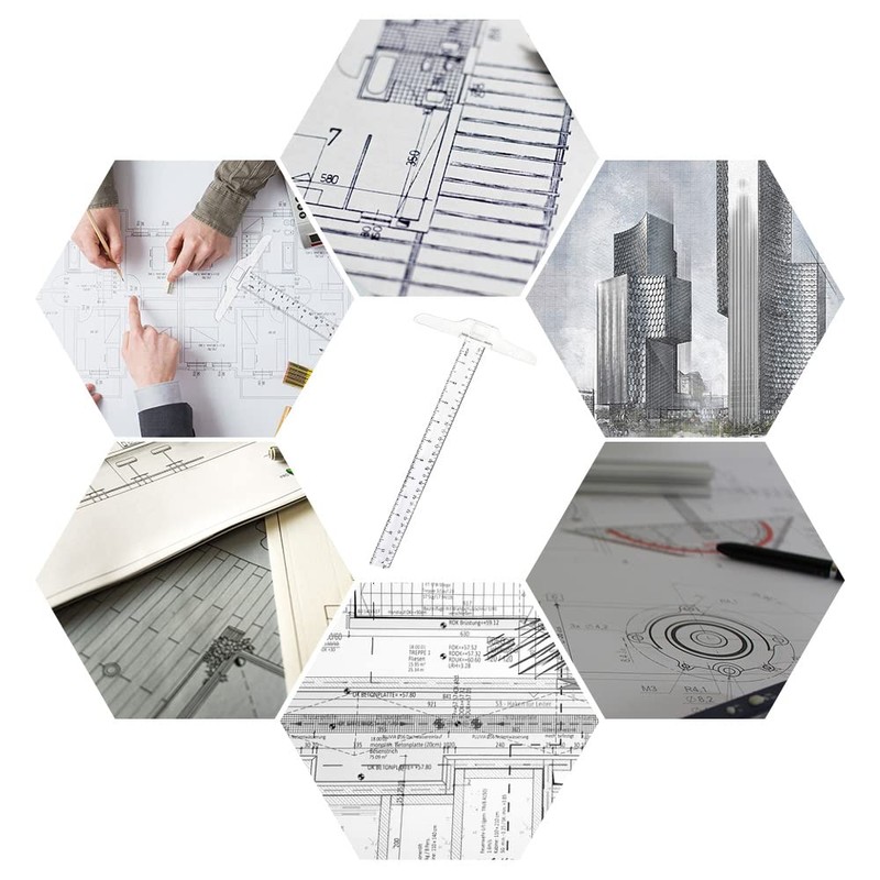 12 inch/ 30 cm T Shape Ruler Double Side Scale
