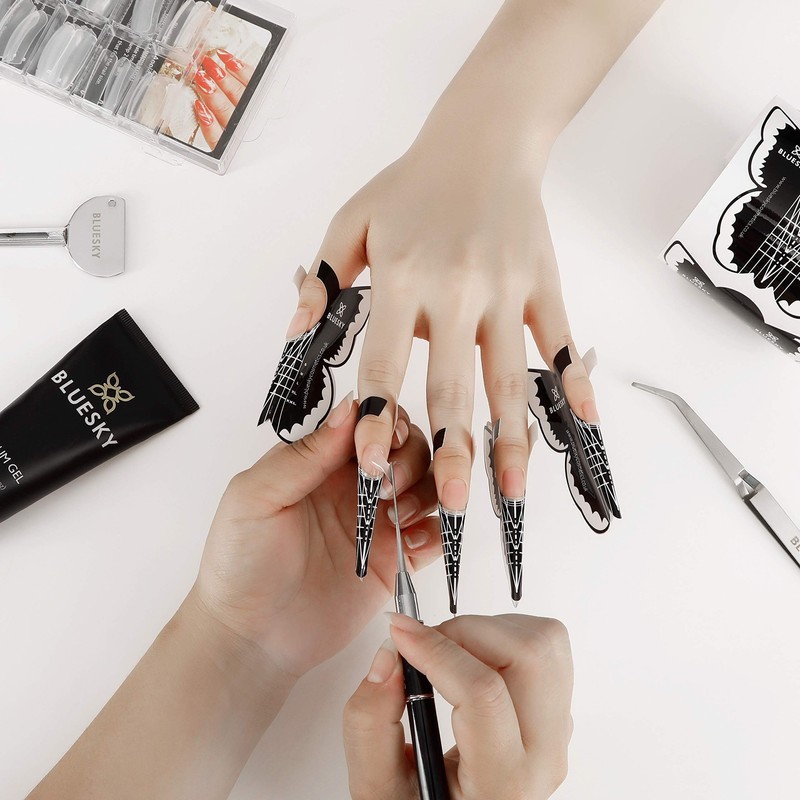 Bluesky Nail Forms for Nail Extensions, Builder Gel, Poly Gel,