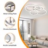 Vloitgol Modern LED Ceiling Light Fixture, 4 Rings Dimmable Flush
