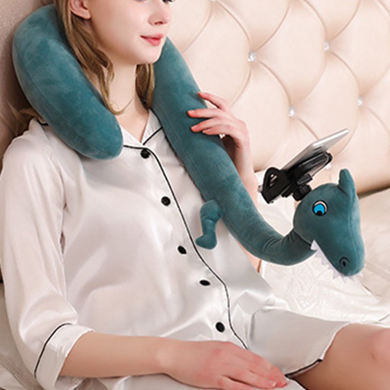 U Shaped Pillow Phone Holder 360 Degree Rotation Cute Animal