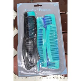 Greenbrier International 12 PACK SET OF VARIETY HAIR COMBS FOR MEN & WOMEN BRAND NEW - UNBREAKABLE