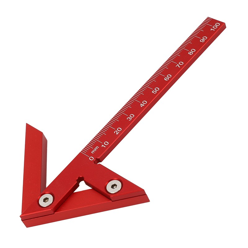 Center Gauge 105mm 45° 90° Aluminum Alloy Line Ruler Measuring