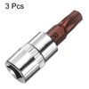 HARFINGTON 3pcs T30 Torx Bit Socket 1/4" Square Drive Star