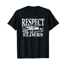 Retro Hotrod Truck Respect Your Elders, Mens Vintage Pick Up T-Shirt