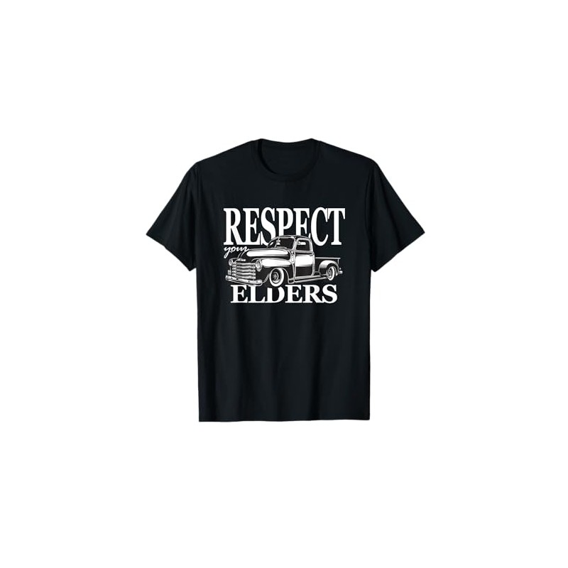 Retro Hotrod Truck Respect Your Elders, Mens Vintage Pick Up