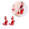 Wixine 1Pairs Fashion Red Crab Earring Acrylic Resin Drop Dangle