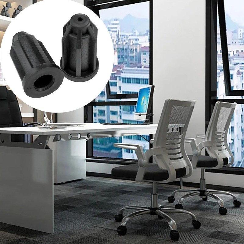 FINBe Caster Stem Inserts Plastic Caster Socket Black Caster Rod