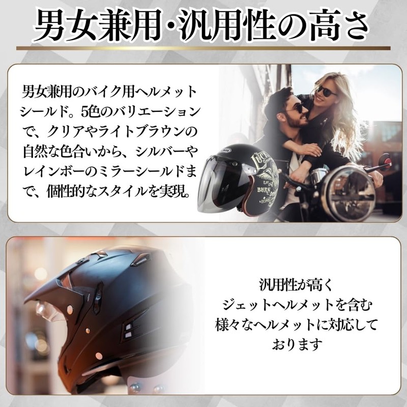 MAKUMINORS Helmet Shield Helmet Shield Bubble Jet Open Close Motorcycle