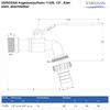VARIOSAN Ball Outlet Valve 11329 1/2 Inch Stainless Steel Lockable