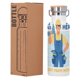 Thermode Isolierflasche aus Edelstahl – The Real Heroes – Maurer DIY Haus Handwerk – 500 ml (17 Unzen)