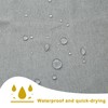 YISURE Grey Shower Curtain Linen Style Without Hooks Needed, 72x72