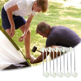 Camping Tent Stakes with Light | Camping Pegs for Canopies | Tent Stakes for Garden, Outdoors, 10X Multifunctional Camping Tent Stakes