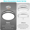 libtit 13 Inch Flush Mount Ceiling Lights, Dimmable 3000K-6500K Adjustable
