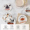 6 PCS Halloween Coasters with Metal Holder and Cork Base